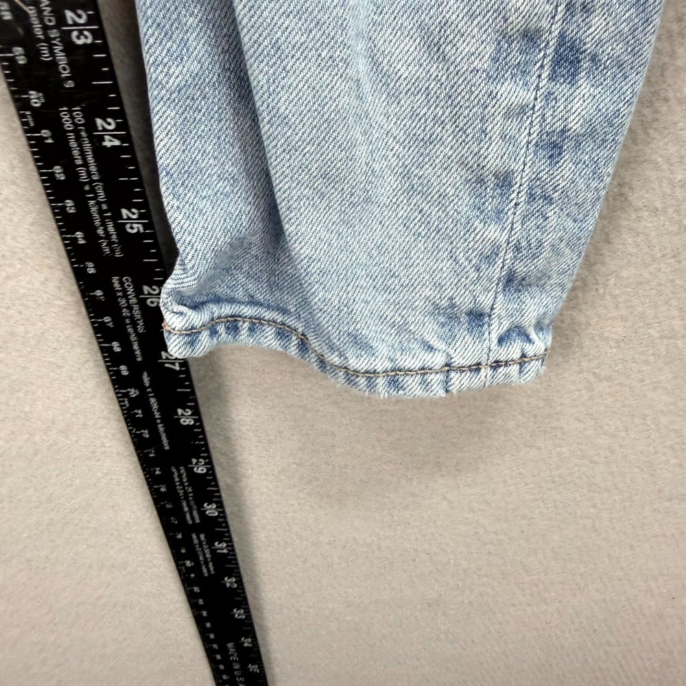 American Eagle Mom Jeans Womens 000 Fits 26x27* Blue Pants Distressed Straight - Picture 9 of 13